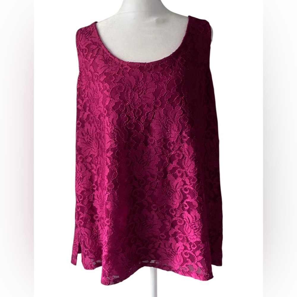 Lane Bryant lace top 22/24 sleeveless stretch